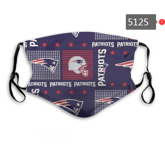 2020 NFL New England Patriots #8 Dust mask with filter->nfl dust mask->Sports Accessory